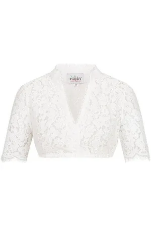 Nübler Dirndlbluse Dirndlbluse Kurzarm Melani in Creme von Größe 32 - Verkäufer: Trachtenhof
