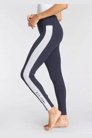 H.I.S Leggings mit weißem Seitenstreifen und Logodruck