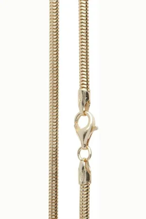 Ostsee-Schmuck Silberkette - Schlange 3,0 mm - Silber 925/000, vergoldet -, (1-tlg) - Verkäufer: