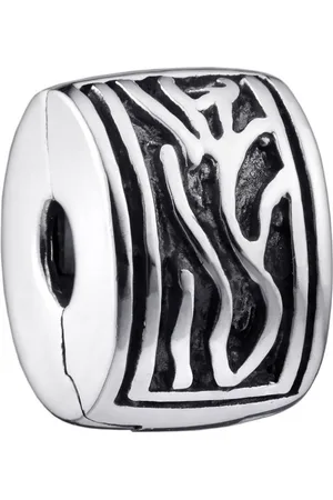 Materia Bead Silber Stopper Clip Linien gemustert antik 441, 925 Sterling Silber, geschwärzt - Verkäufer: Schmuck