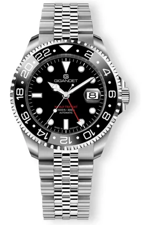 Gigandet Automatikuhr Made in Germany, Saphirglas, WORLD TRIP GMT - G1000-004M-C, GMT, Swiss SuperLuminova, Keramik, verschraubtes Band - Verkäufer: