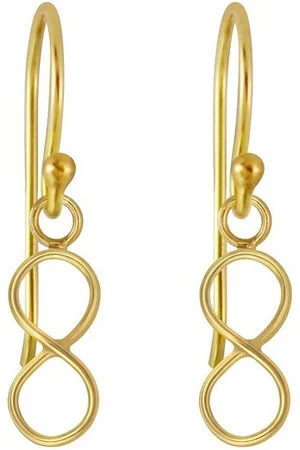 Goldene Hufeisen Paar Ohrhaken Mini klein Unendlichkeit Ohrringe aus 925 Sterling Silber Vergoldet (1 Paar, inkl. Etui), Anlaufgeschützt - Verkäufer:
