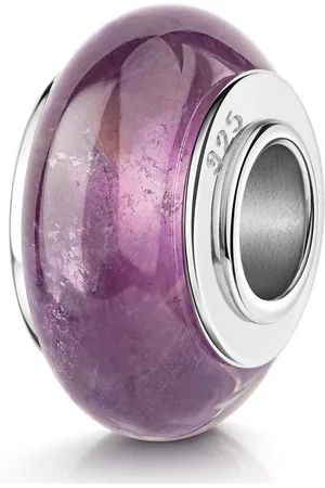 Materia Bead Naturstein Amethyst Lila 403, Kern aus 925 Sterling Silber - Verkäufer: Schmuck
