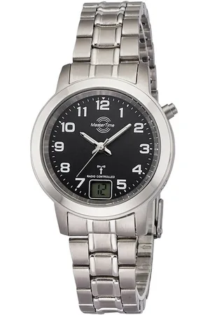 Master Time Funkuhr Expert Titan MTLT-10758-22M, Armbanduhr, Quarzuhr, Damenuhr, Datum, Leuchtzeiger