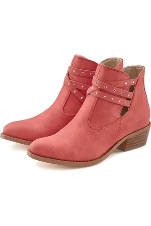 Lascana Westernstiefelette Cowboy Boots, Ankle Stiefelette mit Zierbändern & Blockabsatz VEGAN
