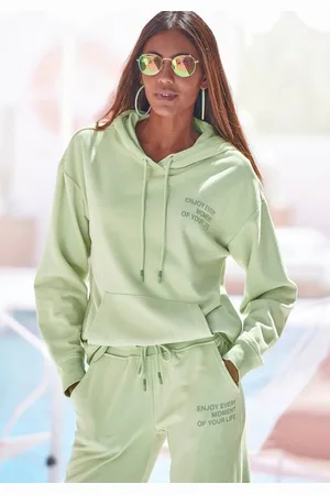 Buffalo Hoodie mit Statement Druck, Loungeanzug