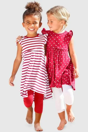 Kidsworld Jerseykleid für kleine Mädchen (Packung, 2-tlg) festliche Anlässe, kniefrei, modischer Stil, aus reiner Baumwolle