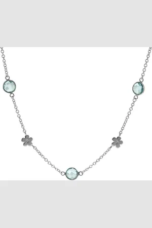 trendor Kette ohne Anhänger Kette für 925 Sterlingsilber Collier mit Blauen Quarzen - Verkäufer: uhrcenter