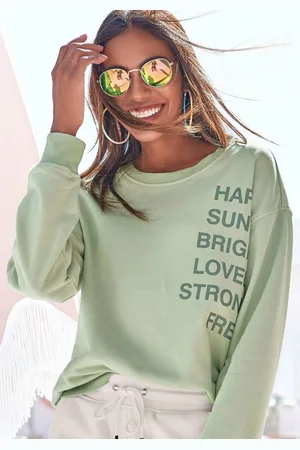 Buffalo Sweatshirt mit Statement Druck, Loungeanzug