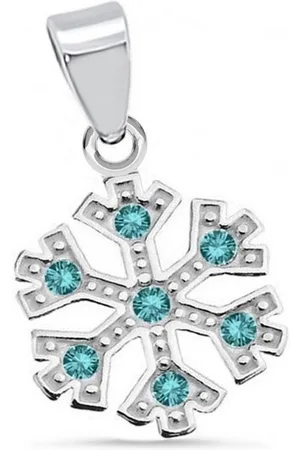 Goldene Hufeisen Kettenanhänger Schneeflocke Zirkonia Anhänger für Halskette 925 Silber Kettenanhänger (1 Stück, inkl. Etui) - Verkäufer:
