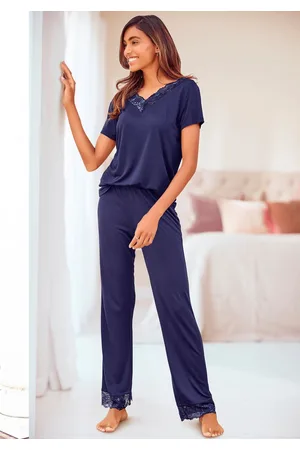 Lascana Pyjama (2 tlg) mit Spitzendetails