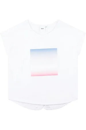 HUGO BOSS T-Shirt Mädchen T-Shirt weiß mit Logo - Verkäufer: coolkids-store