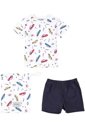 Losan Shorty Jungen Shorty Auto Schlafanzug kurz 3tlg. marine (3 tlg) - Verkäufer: nettibeck
