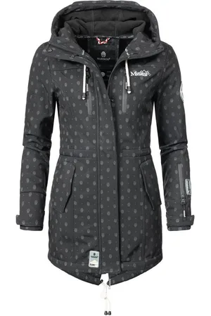 Marikoo Funktionsmantel Zimtzicke Wasserdichter Softshell Parka mit Kapuze