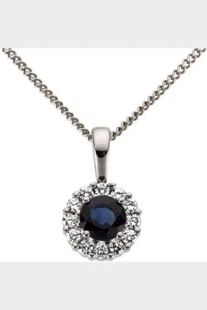 Firetti Kettenanhänger Schmuck Geschenk Gold 333 Halsschmuck Anhänger für Halskette Saphir, mit Saphir - mit Brillanten