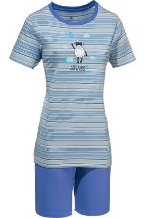 Erwin Müller Pyjama Damen-Shorty Single-Jersey Streifen - Verkäufer: