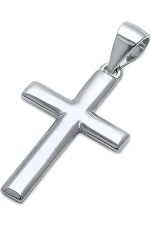 Goldene Hufeisen Kreuzanhänger Basic Kreuz Anhänger aus 925 Sterling Silber Kettenanhänger (inkl. Etui), Rhodiniert - Verkäufer: