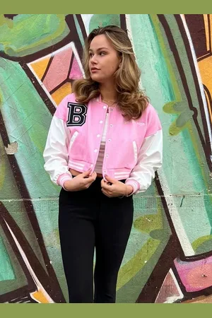 Worldclassca Collegejacke Damen Crop Collegejacke Übergangsjacke Bomberjacke - Verkäufer: