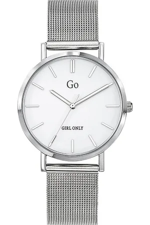 GO Girl Only Quarzuhr Damen Armbanduhr silber, (Analoguhr), Damenuhr rund, mittel (ca. 32mm), Edelstahlarmband silber, Luxus - Verkäufer: Fit4Style Silberschmuck - IMPPAC