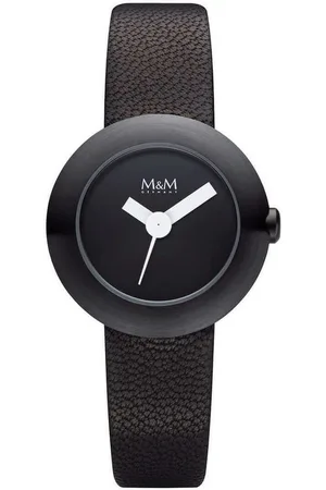 M&M Quarzuhr Armbanduhr Damen Leder Basic-M, (1-tlg), Analoguhr rund mit Lederarmband, Designer Uhr, deutsche Manufaktur, inkl. edles Etui - Verkäufer: Germany