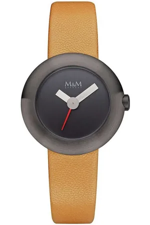 M&M Quarzuhr Armbanduhr Damen Leder Basic-M, (1-tlg), Analoguhr rund mit Lederarmband, Designer Uhr, deutsche Manufaktur, inkl. edles Etui - Verkäufer: Germany