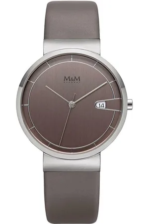 M&M Quarzuhr Armbanduhren Damen Lederarmband Day Date, (1-tlg), Analoguhr rund mit Lederarmband, Designer Uhr, deutsche Manufaktur, inkl. edles Etui - Verkäufer: Germany