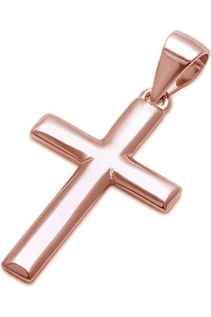 Goldene Hufeisen Kreuzanhänger Basic Kreuz Anhänger aus 925 Sterling Silber Kettenanhänger (inkl. Etui), Rosegold - Verkäufer: