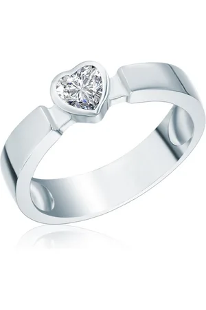 Rafaela Donata Silberring Damen-Ring aus 925 Sterling Silber, mit Zirkonia in Herz-Optik - Verkäufer: Juvalia