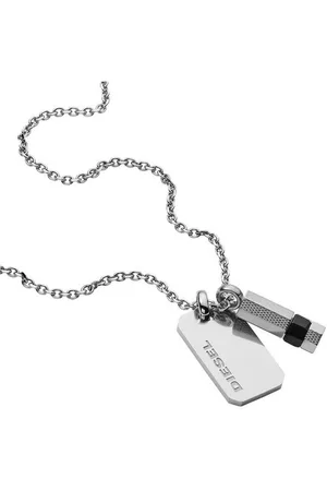 Diesel Kette mit Anhänger Schmuck Edelstahl Halsschmuck Halsschmuck Ankerkette, mit Stein (synth)