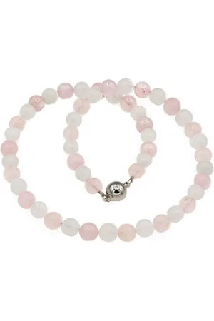 Bella Carina Perlenkette Kette mit Mondstein und Rosenquarz Perlen 8 mm - Verkäufer: