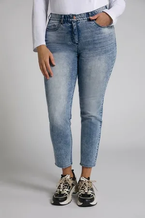 Ulla Popken Regular-fit-Jeans Jeans Sarah offener Saum schmales Bein High Waist - Verkäufer: Popken Fashion Group