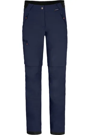 Bergson Outdoorhose TESSE Zipp-Off Damen Softshellhose, winddicht, strapazierfähig, Kurzgrößen, peacoat - Verkäufer: