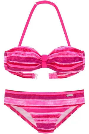 Buffalo Bandeau-Bikini May Kids mit knalligem Streifendruck