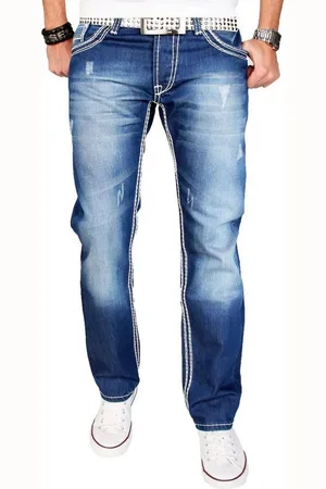 Alessandro Salvarini Straight-Jeans ASCanio mit auffälligen dicken Nähten - Verkäufer: Golden Brands