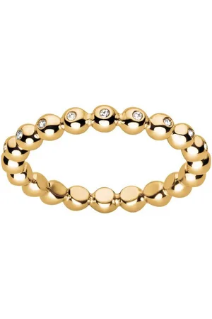 M&M Fingerring Kugel-Ring Damen silber / gold mit Zirkonia (1-tlg), Vorsteckring, deutsche Qualität, inkl. Schmucketui - Verkäufer: Germany