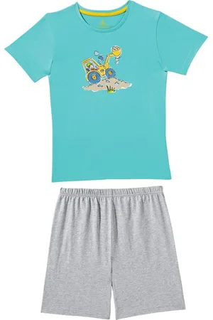 Erwin Müller Pyjama Kinder-Shorty Single-Jersey gemustert - Verkäufer: