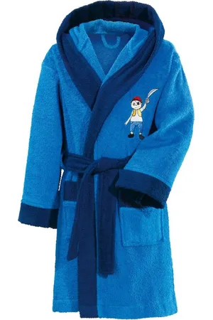 Erwin Müller Kinderbademantel Kinder-Bademantel mit Kapuze, Rückenlänge: 65 cm, Frottier, mit Kapuze, default, Walk-Frottier Uni - Verkäufer: