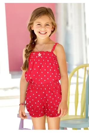 Kidsworld Kurzoverall für kleine Mädchen niedlich gepunktet