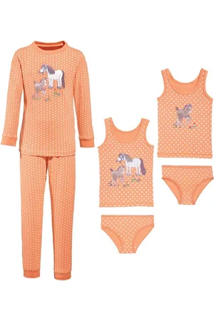 Erwin Müller Pyjama Mädchen-Wäsche-Set 6-tlg. Single-Jersey Punkte - Verkäufer: