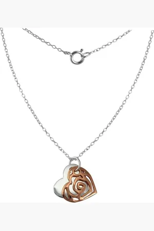 SilberDream Silberkette Herz Halskette silber rose (Halskette), Halskette (Herz) ca. 45,5cm, 925 Sterling Silber, vergoldet (Rosegold - Verkäufer: Fit4Style Silberschmuck - IMPPAC
