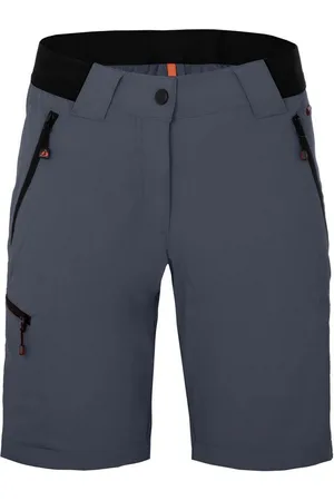 Bergson Outdoorhose VIDAA COMFORT Bermuda Damen Wandershorts, leicht, strapazierfähig, Normalgrößen, grau/blau - Verkäufer: