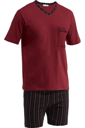Erwin Müller Pyjama Herren-Shorty (2 tlg) Single-Jersey Streifen - Verkäufer: