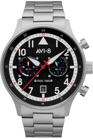 Avi-8 Quarzuhr AV-4088-11 Carey Dual Time Herrenuhr 44mm 5ATM AV-4088-11 Carey Dual Time Herrenuhr 44mm 5ATM - Verkäufer: Timeshop24