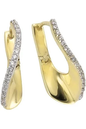 CELESTA Paar Creolen 375/- Gelbgold Zirkonia