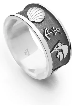 DUR Fingerring Schmuck: Ring "Ostsee 2.0" 925er Silber, sandlos, dunkel rhodinier - Verkäufer: Strandsandschmuck