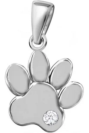 Goldene Hufeisen Kettenanhänger Zirkonia Pfote Anhänger für Halskette aus 925 Sterling Silber (1 Stück, inkl. Etui) - Verkäufer: