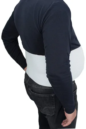 HYDAS Stützbandage XXL Bauch- und Rückenstützgürtel mit Outlast®, Unterstützt u.a. bei Muskelschwäche, Bandscheibenbeschwerden uvm.