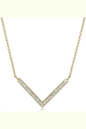 Elli Collierkettchen V-Kette Kristalle 925 Silber