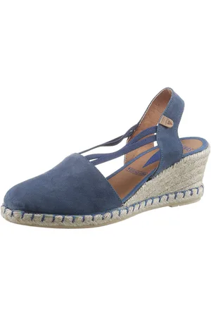 Verbenas Maika Serraje Sandalette, Sommerschuh, Sandale, Keilabsatz, mit Jutebesatz