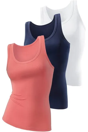 H.I.S Tanktop ohne Seitennähte (3er-Pack) aus weicher Rippqualität aus Baumwolle